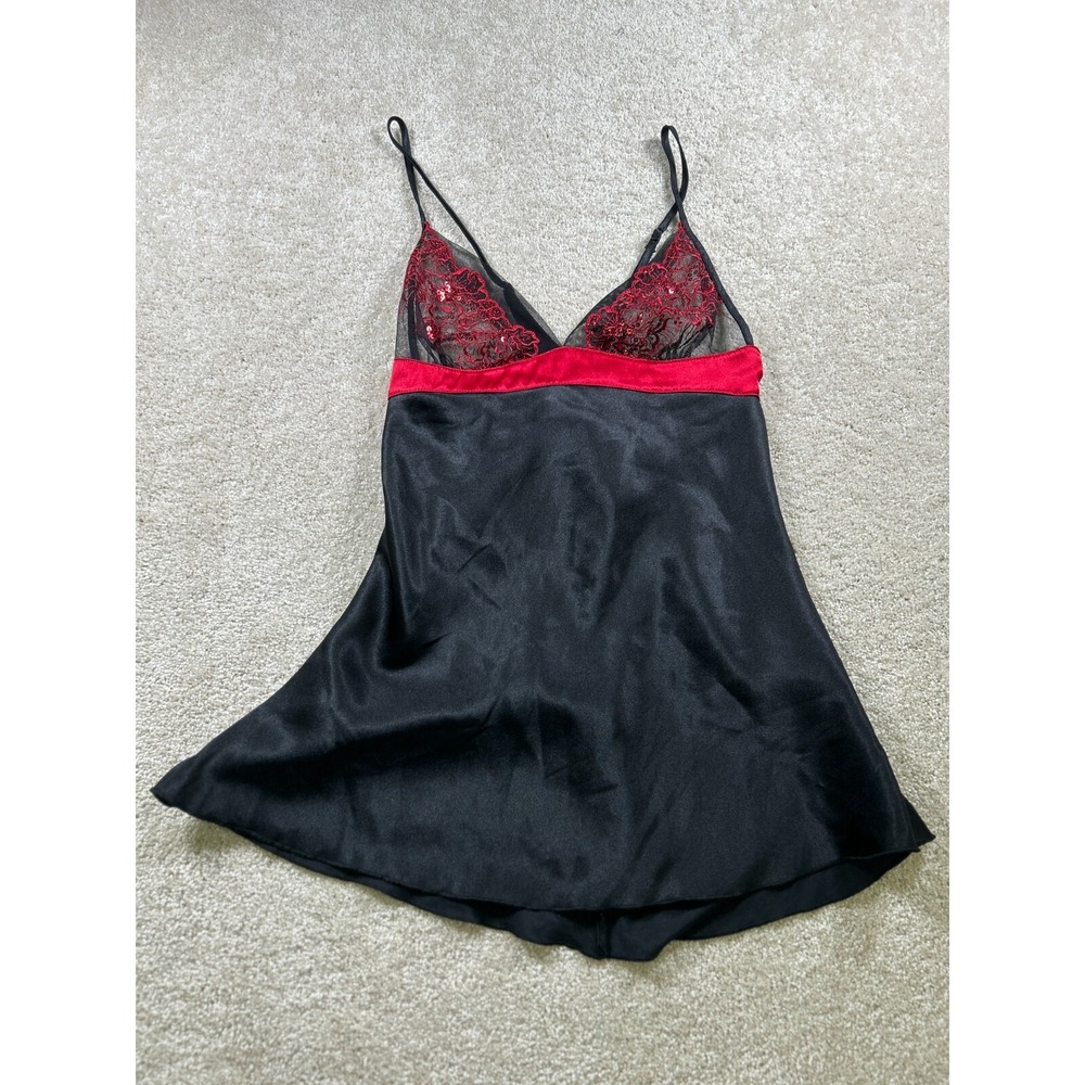 Shirley of Hollywood‎ Chemise Womens Small Lace Satin Lingerie Nightgown Pajama
